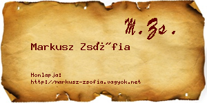 Markusz Zsófia névjegykártya